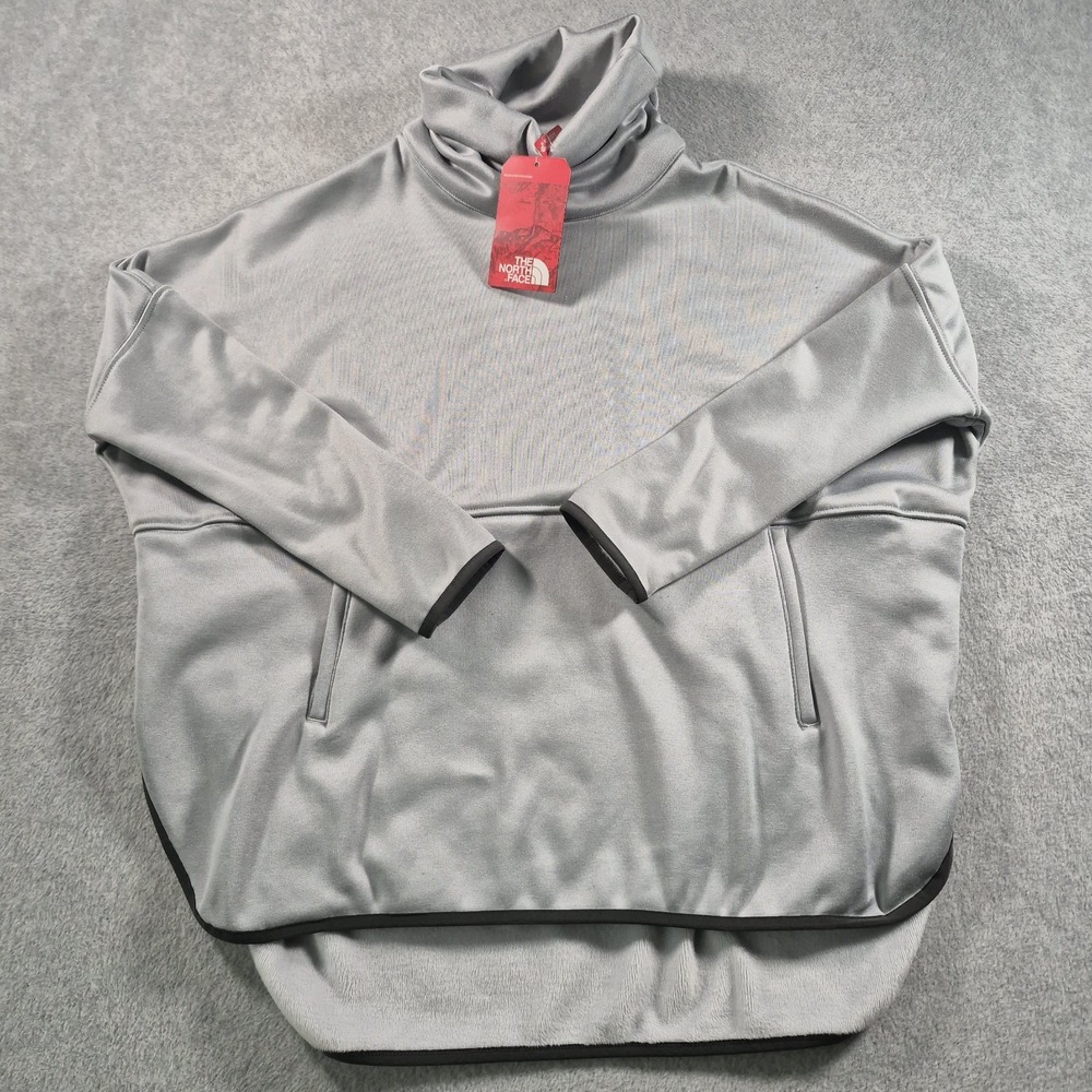 The North Face Canyon Flats Heathered Agave Poncho Womens XS Gray Fleece